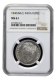 NGC MS 61 Graded Silver One Rupee Coin of Victoria Queen of Calcutta/Bombay Mint of 1840.