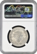 Very Rare NGC AU 58 Graded Silver One Rupee Coin of Victoria Queen of Madras Mint of 1840.