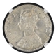 Rare Victoria Queen of NGC MS 63 Graded Silver One Rupee Coin of Bombay Mint of 1862.