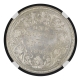 Rare NGC MS 63 Graded Silver One Rupee Coin of Victoria Queen of Bombay Mint of 1862.