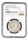 Scarce NGC MS 62 Graded Silver One Rupee Coin of Victoria Queen of Bombay Mint of 1862.