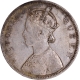 Scare 1862 Silver One Rupee Coin of Bombay Mint of Victoria Queen.