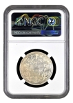 Rare NGC MS 61 Graded Silver One Rupee Coin of Victoria Queen of Bombay Mint of 1874.