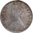 Rare Bombay Mint of Victoria Empress of Silver One Rupee Coin of 1877.