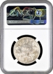 Scarce NGC MS 62 Graded Silver One Rupee Coin of Victoria Empress of Bombay Mint of 1878.