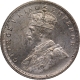 Uncirculated Silver One Rupee Coin of King George V of Calcutta Mint of 1913 with Ghost Image.