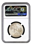 Extremely Rare Top Pop NGC MS 65 Silver One Rupee Coin of King George V of Calcutta Mint of 1913.