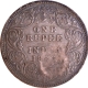 Counter Marked Silver One Rupee Coin of 1887  of  Victoria Empress of Bombay Mint of British India.