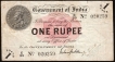 British India One Rupee Banknote of King George V Signed by M M S Gabbay of Universalized Circle of 1917.