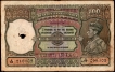 Rare One Hundred Rupees Banknote of King George VI Signed By J B Taylor of 1938 0f Calcutta Circle. 