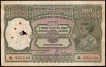 Very Rare Banknote of British India of One Hundred Rupees Signed by J B Taylor of 1938 of Lahore Circle.