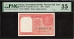 Very Rare Persian Gulf Issue PMG Graded 35 Choice Very Fine One Rupee Banknote Signed by A K Roy of Republic India of 1959.