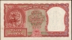 Rare Republic India Banknote of 1950 of Two Rupees Signed by B Rama Rau. 