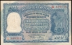 Rare One Hundred Rupees Banknote Signed by B Rama Rau of Republic India of Calcutta Circle of 1953.