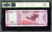 Extremely Rare PMCS Graded as 50 UNC Two Thousand Rupees Fancy number 786786 Republic India Banknote Signed by Urjit R Patel of 2016.