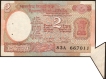 Extra paper and Cutting Error Two Rupee Banknote Signed by R N Malhotra of Republic India of 1985.