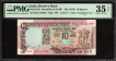 Rare Offset Printing Error Ten Rupees Banknote Signed by R N  Malhotra of Republic India.