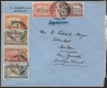 King George V Private Cover of Inauguration of New Delhi tied up with complete set of 1931 stamps.