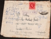 Rare Salvage Mail Cover dispatched from Lahore to England in 1936.