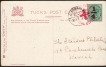 Beautiful Multi Coloured Post Card with Minto Fete Red Cross Cancellation and Surcharged Victoria Stamp.