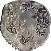 Kashi Janapada Punch Marked Silver Vimshatika Coin with Scyphate shape.