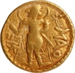 Huvishka Gold Dinar Coin of Kushan Dynasty of MAO type.