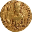 Huvishka Gold Dinar Coin of Kushans of Ardokhsho-MOIPO type.