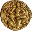 Lion Slayer type Gold Dinar Coin of Kumaragupta I of Guptas.