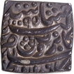 Very  Rare  pristine quality Bangala Mint Silver Square Rupee AH 1009 Coin of Akbar.