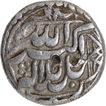 Rare Akbar Sitpur Mint Silver Rupee Coin with Elahi 48 and Month Mihr.