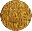 Akbar Agra Dar-ul-Khilafa Mint  Gold Mohur Coin of AH 985.