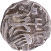 Gwalior State Jankoji Rao Silver Half Rupee Coin of Basoda Mint In the Name of Muhammad Akbar II.