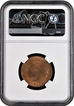 Rare NGC MS 65 RB Copper One Quarter Anna Coin of East India Company of Birmingham Mint of 1858.