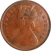 Rare Grade 1883 Copper One Quarter Anna Coin of Calcutta Mint of Victoria Empress.