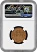 Very Rare NGC MS 65 RB Graded Bronze One Quarter Anna Coin of King George V of Calcutta Mint of 1919.