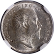 Silver Two Annas Coin of King Edward VII of Calcutta Mint of 1910.