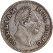 Scarce Silver Quarter Rupee Coin of King William IIII of Calcutta Mint of 1835 with Hindi Variety.