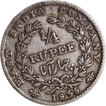 Scarce Silver Quarter Rupee Coin of King William IIII of Calcutta Mint of 1835 with Hindi Variety.