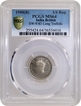 Very Rare PCGS MS 64 Graded Silver Quarter Rupee Coins of King George VI of Bombay Mint of 1940.