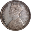 Scarce 1862 Victoria Queen of Silver Half Rupee Coin of Bombay Mint.