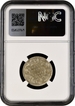 Very Rare NGC AU Graded Silver Half Rupee Coin of Victoria Empress of Calcutta Mint of 1884.