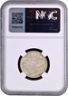 Very Scarce NGC AU Graded Silver Half Rupee Coin of Victoria Empress of Calcutta Mint of 1886.