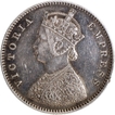 Scarce Silver Half Rupee Coin of Victoria Empress of Bombay Mint of 1888.