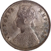 Extremely Rare Grade Silver Half Rupee Coin of Victoria Empress of Calcutta Mint of 1896.