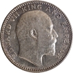 Rare Silver Half Rupee Coin of King Edward VII of Calcutta Mint of 1907.