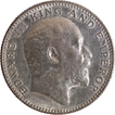 Scarce Grade 1907 Silver Half Rupee Coin of King Edward VII of Bombay Mint.