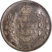 Rare Silver Half Rupee Coin of King Edward VII of Calcutta Mint of 1909.