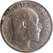 Rare Silver Half Rupee Coin of King Edward VII of Calcutta Mint of 1909.