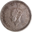 Rare Silver Half Rupee Coin of King George VI of Lahore Mint of 1943.