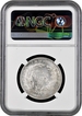 Rare NGC MS 62  Graded Silver One Rupee Coin of Victoria Queen  of Calcutta  Mint of 1840.